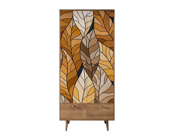 Шкаф двухстворчатый Berber принт 8 арт BB16/Print_08 - Вид 1