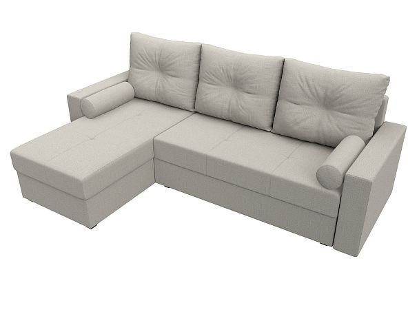 Диван угловой Верона Лайт левый угол Рогожка бежевый - Вид 5