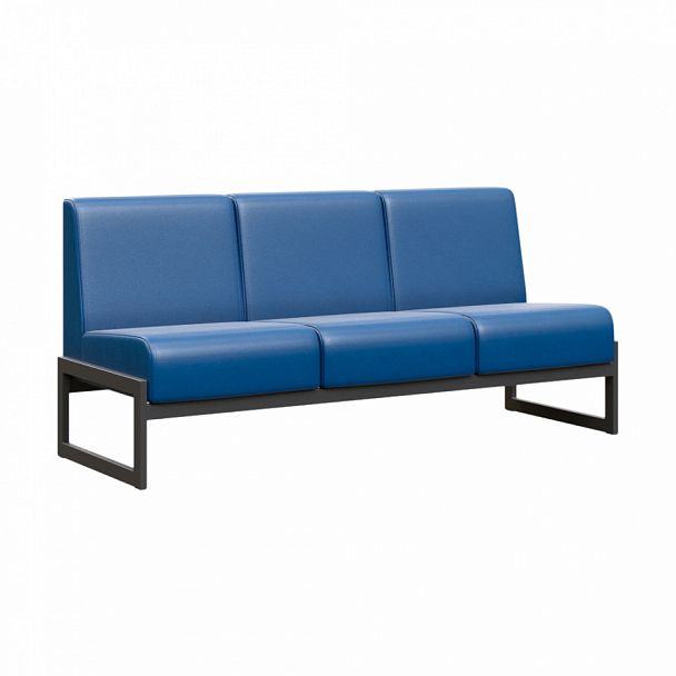 Диван трехместный "MODULE" MD.D3 Черный+синий - Вид 1