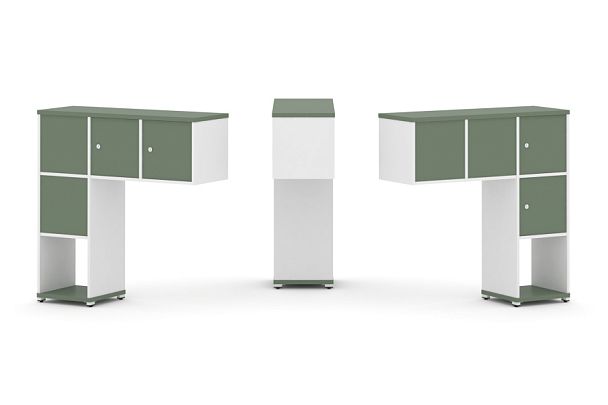 Concept Надставка низкая CN.DNN-002 Кобо/Белый Бриллиант/Металл Белый 1099*365*1130 - Вид 1