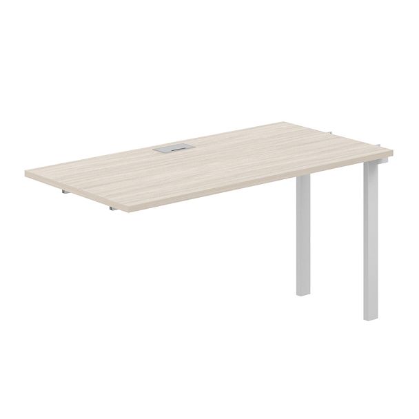 Секция  раб. станции Sigma s-b-s 2400х600х750 / профиль: 60х30 белый; столешница: дуб светлый - Вид 1