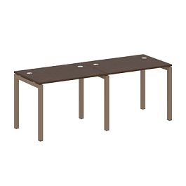 Metal System Quattro Р. ст. на 2 раб. места на П-образном м/к 50БП.СМ-2.1 Венге/Мокко металл 2000*720*750 - Фото предпросмотра