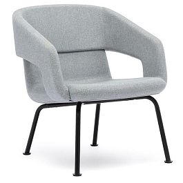 Кресло Atlantis с низкой спинкой на металлических ножках (Atlantis art. D40H) - Фото предпросмотра