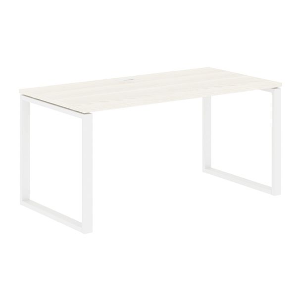 Стол прямой EQST 1580 Ясень Траун/Белый 1560х800х750 EDIS - Вид 1
