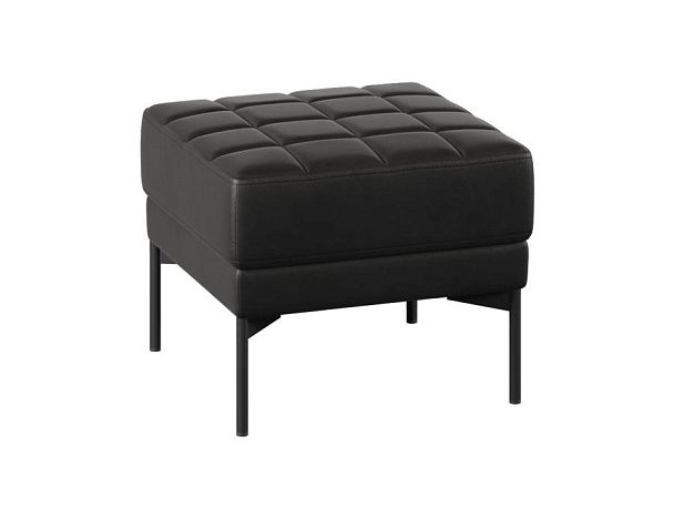 Пуф Everprof Delta одноместный Металл Черный Экокожа Черный - Вид 1