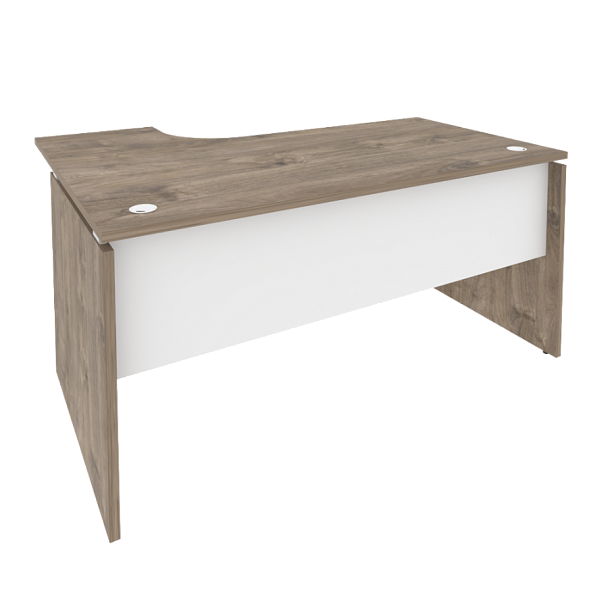 Onix Стол эргономичный правый O.SA-4 (R) Тиквуд темный/Белый бриллиант 1580*1180*750 (800/460) - Вид 1