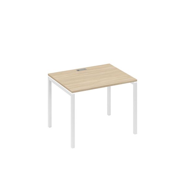 Стол письменный на металлокаркасе DUE A4 А4 Б2 022 БП дуб скандинавский / металлокаркас белый - Вид 1