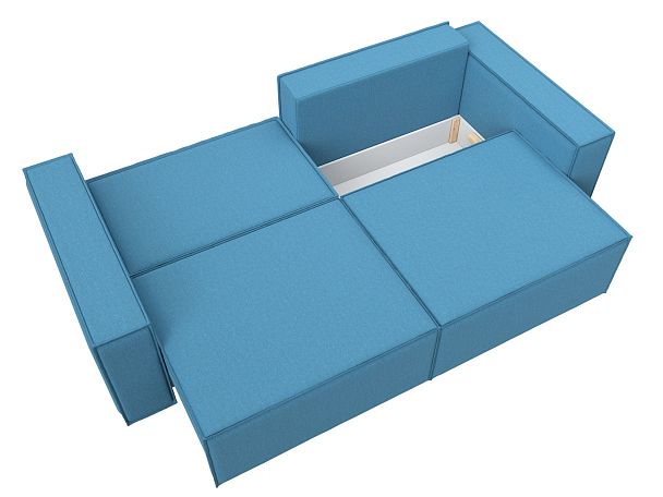 Диван прямой Куба Рогожка голубой - Вид 9