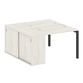 Metal System Quattro Р. ст. с шкафом-купе на П-образном м/к 50БП.РС-СШК-1.1 Т Дуб наварра/Антрацит металл 1410*1475*750 - Фото предпросмотра