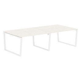 Стол 4-х местный EVWST 2713 Ясень Траун/Белый 2726х1346х750 EDIS - Фото предпросмотра