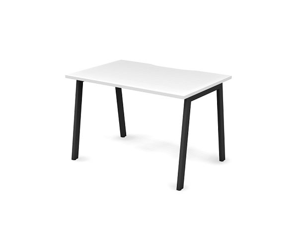 MATRIX 121S100-A Стол прямой, проводник вырезной (А-обр. опоры) 1180х780х775 Белый/Темно-серый - Вид 1