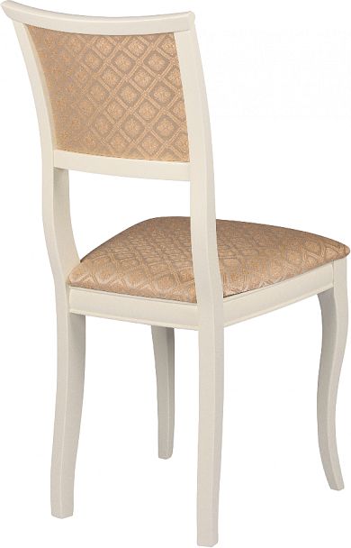 Стул деревянный с мягким сиденьем Камир Слоновая кость/Бежевый жаккард - Вид 4