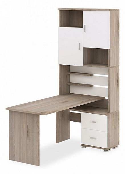 Стол компьютерный Домино СР-720/160 Белый/Нельсон правый - Вид 1