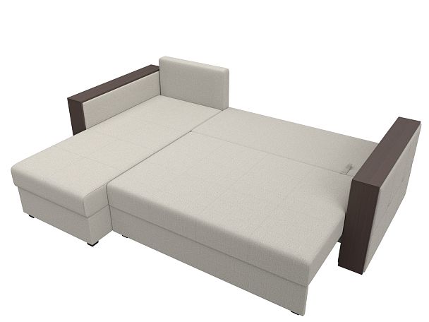 Диван угловой Валенсия Лайт левый угол Рогожка бежевый - Вид 8