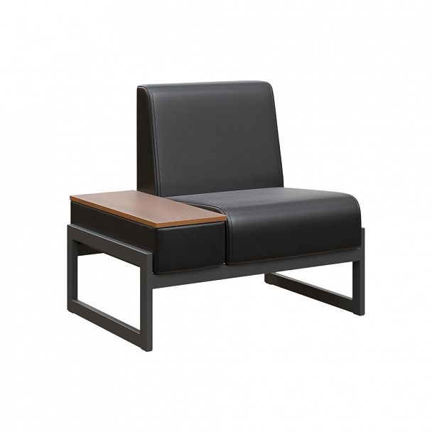 Диван одноместный со столиком универсальный "MODULE" MD.D1-ST1 Черный+черный - Вид 2