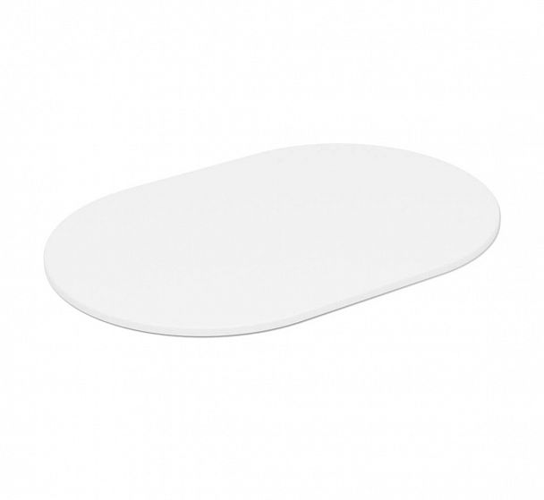 Столешница Sheffilton SHT-TT 120-80 МДФ овальная белоснежная шагрень - Вид 2
