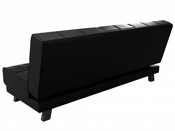 Прямой диван Винсент (полностью экокожа черная) - Вид 8