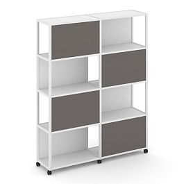 Shelf Mobile Стеллаж 5 уровней 2 секции VR.LT-STK-516.12 Белый Бриллиант/Металл Белый/W-26 2370*400*2000 - Фото предпросмотра