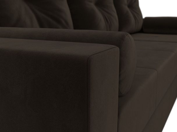 Диван угловой Верона Лайт угол правый (полностью вмикровельвет коричневый) - Вид 4