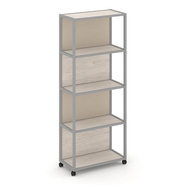 Shelf Mobile Стеллаж 5 уровней 1 секция VR.LT-STK-504.06 Денвер Светлый/Металл Серый/W-04 600*400*2000 - Вид 2
