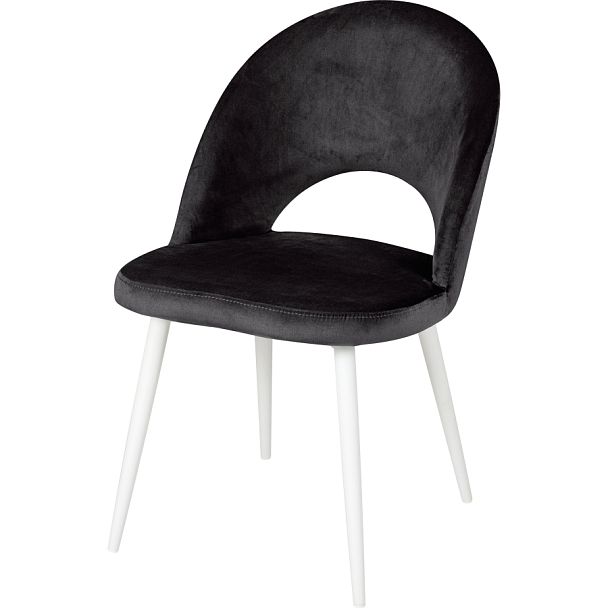 Комплект кухонных стульев Рэди черный велюр/белый, 2 шт. - Вид 1