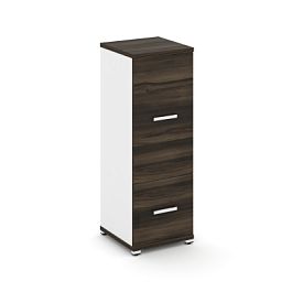 Концепт / Concept Шкаф 1 узкая секция, 3 ниши CN.STU-312 W Дуб Мали/Белый Бриллиант/Металл Белый 420*420*1186 - Фото предпросмотра