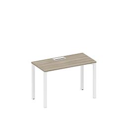 Стол письменный на металлокаркасе, столешница с заглушкой Space+ А1 БГ 003 ВЛ вяз либерти/ белый гладкий - Фото предпросмотра