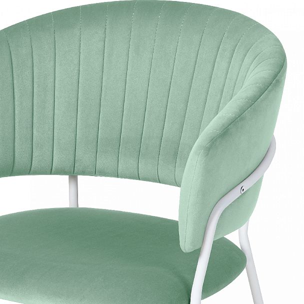Комплект кухонных стульев Даксон мятный велюр/белый, 2 шт. - Вид 6