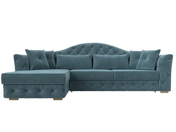 Диван угловой Артис левый угол Велюр бирюзовый - Вид 2
