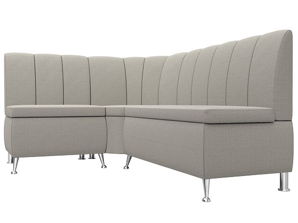 Диван кухонный угловой Кантри левый угол Рогожка бежевый - Вид 3