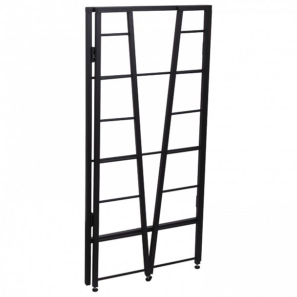 Стеллаж BRABIX "Smart SH-007", 605х295х1193 мм, ЛОФТ, трапеция, складной, металл/ЛДСП дуб, каркас черный, 641872 - Вид 8