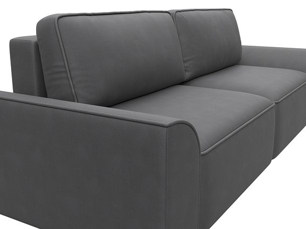 Диван прямой Лига-048 НПБ Замша серый - Вид 4
