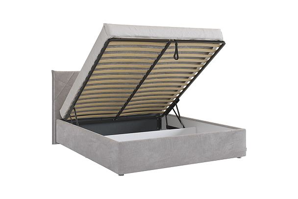 Кровать с подъемным механизмом Квест 160х200 см ZP.KM1.6-17.2762 оникс (велюр) - Вид 5