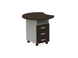 БЕРЛИН / BERLIN Тумба приставная левая 770х860х740 Венге/Серый - Фото предпросмотра