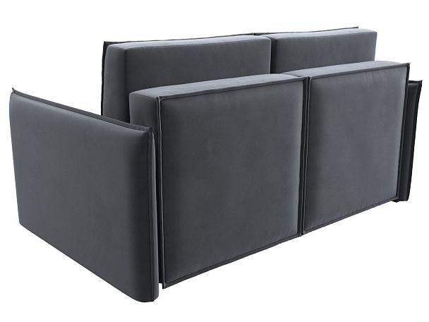 Диван прямой Либерти мини Велюр серый - Вид 6