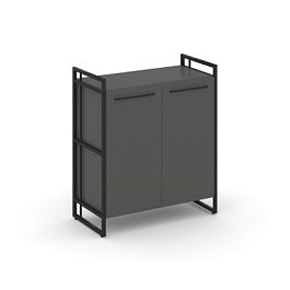 Rift Шкаф 2 ниши широкий RF.SS-21 Антрацит/Металл Черный 798*396*924 - Фото предпросмотра