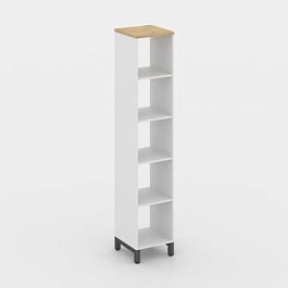 Style Project Каркас стеллажа 5 яр. SN.KS-510 Белый/Тиквуд Светлый/Металл Антрацит 387*400*1982 - Фото предпросмотра