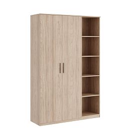 Гардероб с секцией, древесный Asti 135x45x205 вяз - Фото предпросмотра