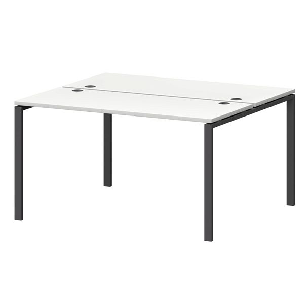 Бенч двойной на металлокаркасе СМС2-П-12К.120.Пр25 Белый/Антрацит 1200x1236x750 Смарт - Вид 1