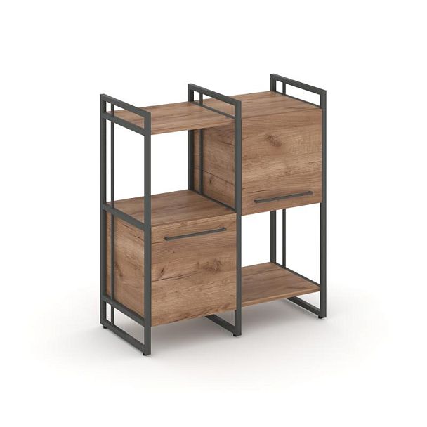 Rift Шкаф комбинированый RF.NS-005 Дуб Табак/Металл Антрацит 820*396*924 - Вид 1