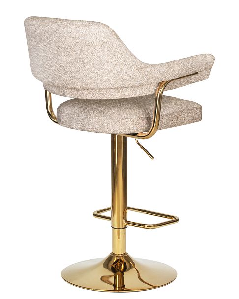 Стул барный DOBRIN CHARLY GOLD (бежевый твид (LEO26)) - Вид 4