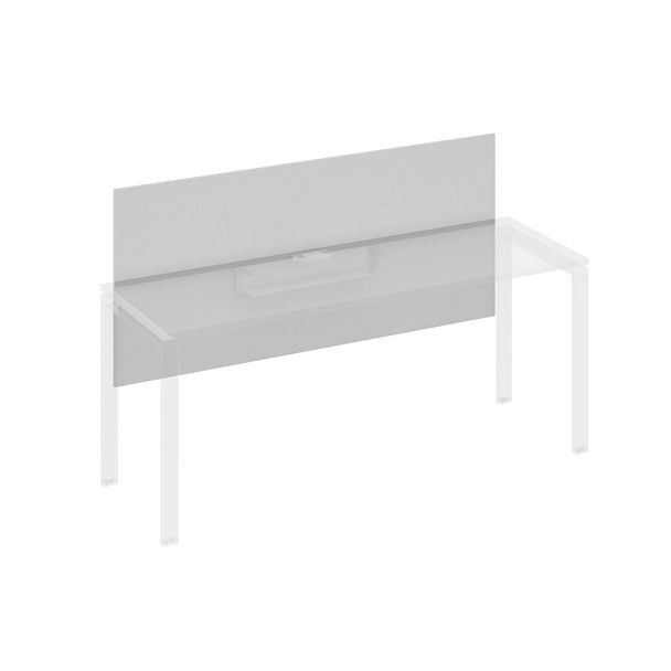 Экран настольный фронтальный большой для стола 180 с кабель-каналом A4 А4 Б 839 БП серый / металлокаркас серый - Вид 1