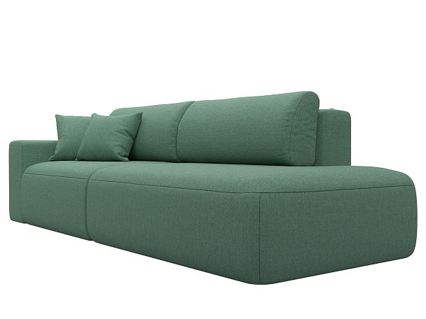 Диван прямой Лига-036 НПБ Модерн подлокотник слева Рогожка зеленый - Вид 3