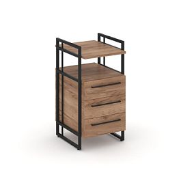 Rift Direct Тумба приставная RF.TPRR-001 Дуб Табак/Металл Черный 424*500*821 - Фото предпросмотра