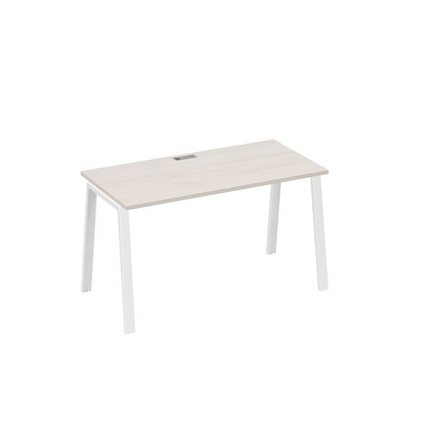 Стол письменный на металлокаркасе TRE A4 А4 Б3 014 БП дуб / металлокаркас белый - Вид 1