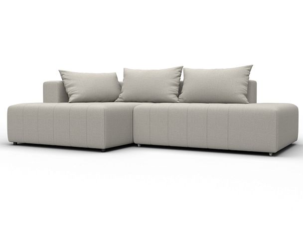 Диван угловой Лига-103 НПБ угол левый Рогожка бежевый - Вид 1