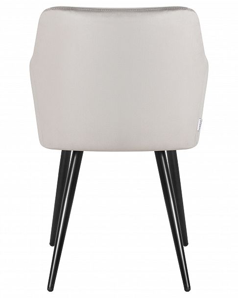 Стул обеденный DOBRIN ROBERT (черные матовые ножки, велюр V108-81 Серый) - Вид 5