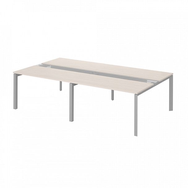 Рабочая станция на металлокаркасе "Тандем Премиум"  ПК-ТНП-СР280Х160Н4/МК/БЭ/БКК-В1-940 дуб альпийский - Вид 1