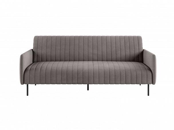 Baccara диван-кровать трехместный прямой с подлокотниками, бархат антрацит 14 - Вид 2