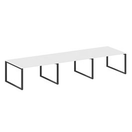 Metal System Перег. стол (3 столешницы) на О-оразном м/к БО.ПРГ-3.3 Белый/Антрацит металл 4200*1235*750 - Фото предпросмотра